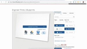 Order engineering prints at Office Depot